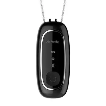 Wearable rechargeable long battery life efficient energy-saving negative ion air purifier Mini portable air purifier чёрный