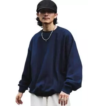 WEB LIMITED BLANK CREW SWEAT Простая толстовка с круглым вырезом 2XL 120 Темно-синяя [Schott] [Schott] Мужская 782-4932003