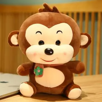 Wedding Throwing And Grabbing Machine Doll Little Monkey Doll Plush Throw Pillow Scarf Monkey Children S Birthday Gift 23 cm 0.2kg коричневый