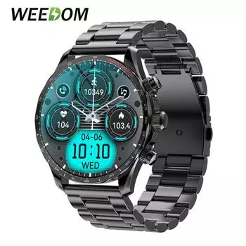 WEEDOM 1,43-дюймовый AMOLED полный сенсорный экран умные часы мужские Bluetooth-вызовы умные часы водонепроницаемые спортивные фитнес-компас умные часы для IOS и Android