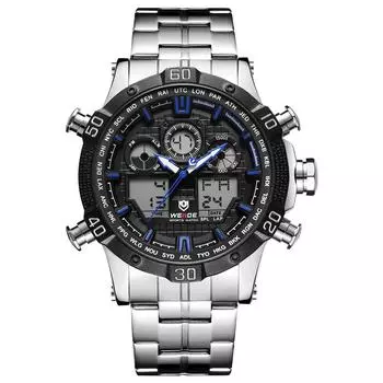 WEIDE WH6901 Кварцевые цифровые электронные часы Модные повседневные мужские наручные часы белый