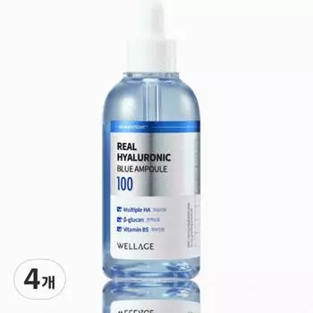 Ампулы Wellage Real Hyaluronic Blue, 100 мл, 4 шт.