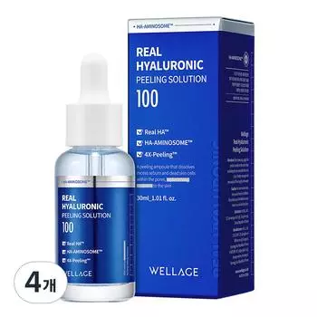 Wellage Real Hyaluronic Peeling Solution, 30ml, 4 units