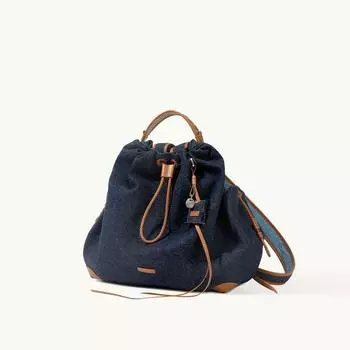 Wenqi Same Style Bena Series Vintage Backpack Large Capacity Work Clothing Computer Bag Fancy Fashion Travel Backpack Blue Stained medium