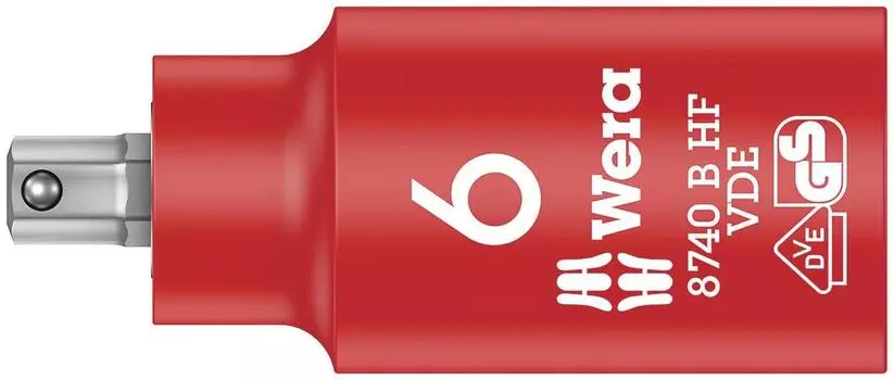 Wera 05004902001 Zyklop Bit with Retention VDE 8740 B Imported from Socket, Insulated, Function, 3/8 Drive, HF, 6.0mm [Officially Japan]
