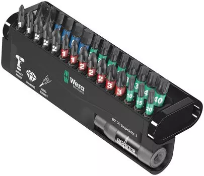 Wera 05057690001 Bit Check 30 Импактор 1 бит 30 шт. | Набор,