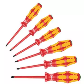 WERA 6 Piece Kraftform Plus Handle Insulated Torx Screwdriver Set 133356