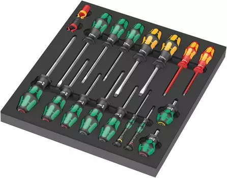 WERA Kraftform Handle Driver and Holder Set with Foam Inserts 18-Piece (150101)