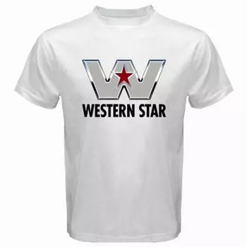 Белая футболка унисекс с логотипом Western Star Trucks S