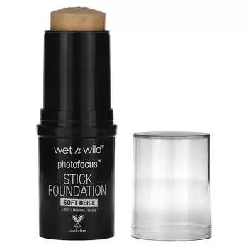 wet n wild, тональная основа в виде стика с фотофокусом, 854B нежно-бежевый, 1 стик