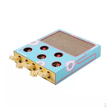 Whack A Moles Interactive Corrugated Cardboard Cat Toy, Motion Toy for Domestic Cats, Claw