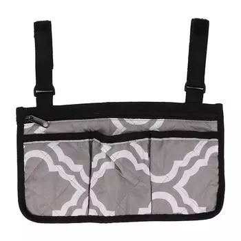 Wheelchair Side Hanging Storage Bag Multi Pocket Armrest Pouch Bag Wheelchair Armrest Accessories