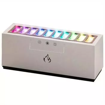 White ABS Dynamic Humidifier Diffuser Machine With RGB LED Lights - 900mL Desktop Music Flame Air Humidifier Mist Maker For Home 900ml белый