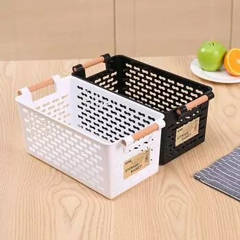 White/Black Sundries Storage Basket Rectangular Snack Finishing Box Dining Room