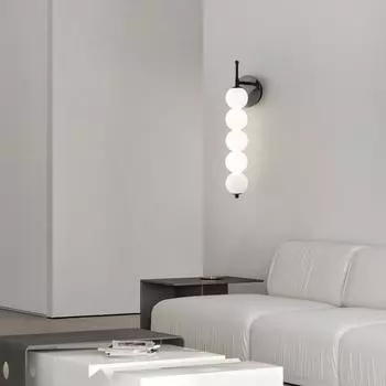White Glass Bedside LED Wall Lamp Copper Gold Black Shop Hotel Lighting Fixtures Home Deco Drop Shipping Neutral light