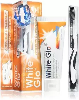 White Glo Whitening & Tartar Control dentifrice blanchissant avec brosse TU прозрачный