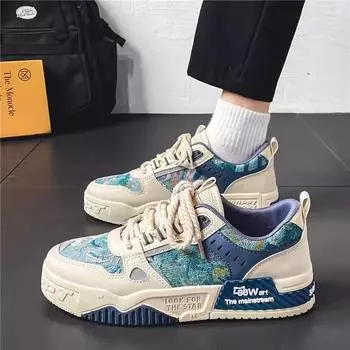WHOHOLL Men s Fashion Versatile Trendy Shoe, Casual Sports Shoes, Breathable Mesh Low Top, Four Seasons Boys Style for Students 39 синий