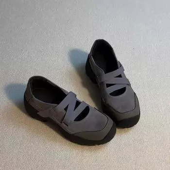 Whole sheepskin~ New retro comfortable soft sole one-pedal casual single shoes women s fashion versatile light mouth single shoes 35