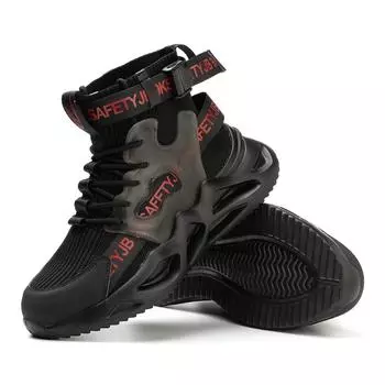 Wholesale Comfortable Anti Alip Anti Puncture Construction Steel Toe Work Footwear Lightweight Safety Shoes 40 чёрный