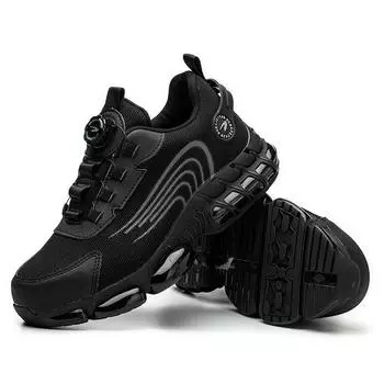 Wholesale Light Weight Safety Shoes Steel Toe Construction Work Boots Breathable 14.5 чёрный