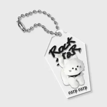 Whoop Rockstar Cheech-White (Брелок для ключей), популярная фраза в Корее key ring
