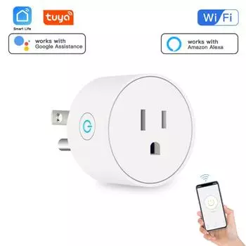 Wi-Fi Smart Plug Socket Беспроводное интеллектуальное приложение Поддержка привязки сцен Управление голосовым помощником Alexa United States