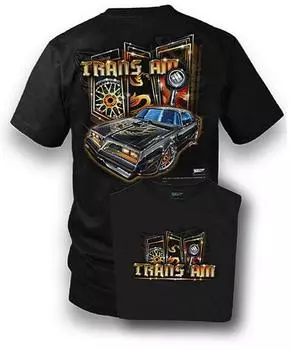 Wicked Metal Shirt 1977 Trans Am Firebird Bandit Футболка унисекс Muscle Car Shirt S
