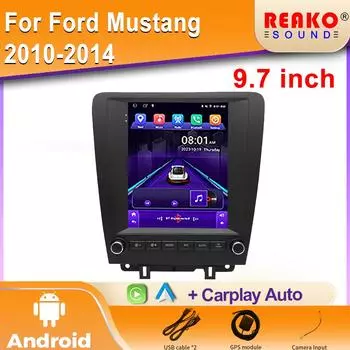 WIFI для Ford Mustang 2013-2014 Автомобильное радио Android Auto Carplay GPS навигация Мультимедиа Видеоплеер IPS Экран 2din DVD 4 core 2GB+32GB carplay