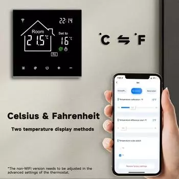 WiFi Smart Thermostat LCD Display Touch Screen for Electric Floor Heating Water/Gas Boiler Temperature Remote Controller 100-250V
