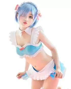 Wig included Life in Another Rem Cosplay Swimsuit Bikini Otherworld Type Rem Otherworld [milky time] ReZERO -Starting World- ReZero (Rem, Type)