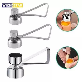 WIKHOSTAR Яичная скорлупа Яичная скорлупа Двойная головка для открывания яиц из нержавеющей стали 304 Открывалка для скорлупы вареных сырых яиц S