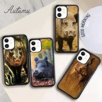 Чехол для телефона с изображением дикого кабана для iPhone 11 12 13 14 Pro Max mini X XR XS SE 2020 5 6S 7 8 Plus Samsung Galaxy S21 S22 iPhone 6plus