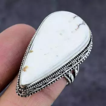 Wild Horse Gemstone Handmade 925 Sterling Silver Gift Jewelry Ring Size 8 E4R53