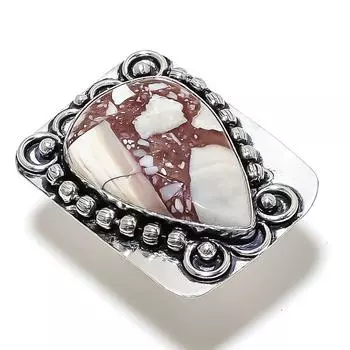 Wild Horse Gemstone Handmade 925 Sterling Silver Gift Jewelry Ring Size 9 b9c45