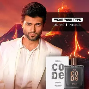 Wild Stone CODE Pyro Парфюмированная вода для мужчин, 100 мл|Смелый, интенсивный и яркий аромат| Роскошные мужские духи с стойким ароматом 100 ml