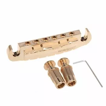 Wilkinson String Pitch 52 мм предустановленный обернутый бридж для гитары G Style Epiphone Les Paul Style, золотой