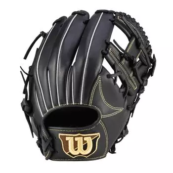Wilson Baseball Glove General Use EZC For Infielder Right Thrower Soft Leather Black WBW101800 (Glove) (Easy Catch) 28.6cm