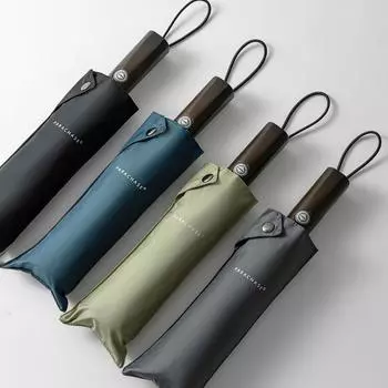 Wind and Water Resistant Umbrella Male Fully Automatic Golf Umbrella for Men Large Reinforced Men s Umbrella Folding тёмно-синий