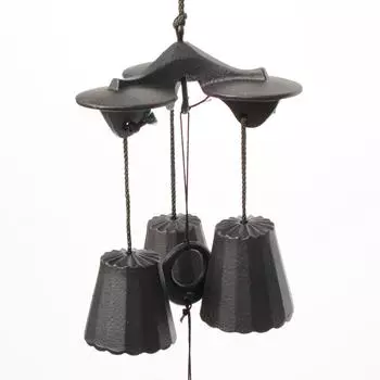 wind chime with original strip of 100 x 100 x Height 140 mm 450 g Black [Nanbu trio]Comes paper Size Weight Color чёрный