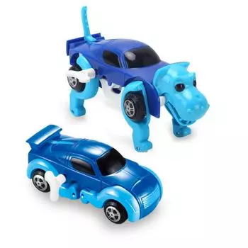 Wind-up Clockwork Toy Dog Can Automatically Transform Dinosaur Small Car