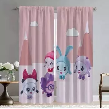 Window Curtain for Room 2 Panel BabyRiki Home Interior Curtains Halloween Decoration Shades Partition Tulle for Bedroom Living W50xH70cmx2pcs-CL