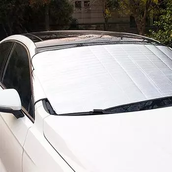 Windshield Winter Sun Shade Ice Snow Shield Window Film Block Protector Visor Anti-frost Dust UV Front Folding Cover Windscreen серебряный
