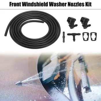 Windshield Wiper Washer Nozzle Spray Jet & Hose Kit For Grand Cherokee Malibu