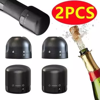 Wine Stopper 1/2 Piece Reusable Bar Accessories Silicone Sealing Champagne Cork Keep Wine Freshness Bottle Cap Barware Home
