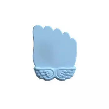 Wing Design Ergonomic Mouse Cushion Slow Rebound Keyboard Hand Rest Relax Wrist Blue 1