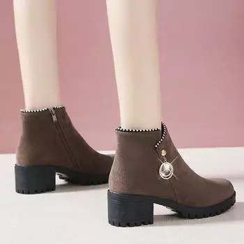 Winter Boots Shoes Woman Snow Boots For Women Waterproof Short Boots Ladies Ankle Boots Warm Plush Snow Shoes Footwear jki56 7 чёрный