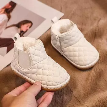 Winter cotton shoes new warm and thick children s snow boots 14 белый
