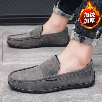 Winter Doudou shoes plus cotton warm men s shoes men s casual shoes lazy shoes loafers one-pedal glove shoes men 39