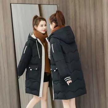 Winter Down Cotton-padded Clothes Women s Winter Clothes New Korean Version Loose Cotton-padded Clothes Women s Medium S recommends 80 to 47.5kg синий