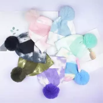 Winter High-Quality Thickened Wool Ball Cap Fried Dough Twists Warm Ear Protection Wool Cap Popular Pullover Cap 56-58CM